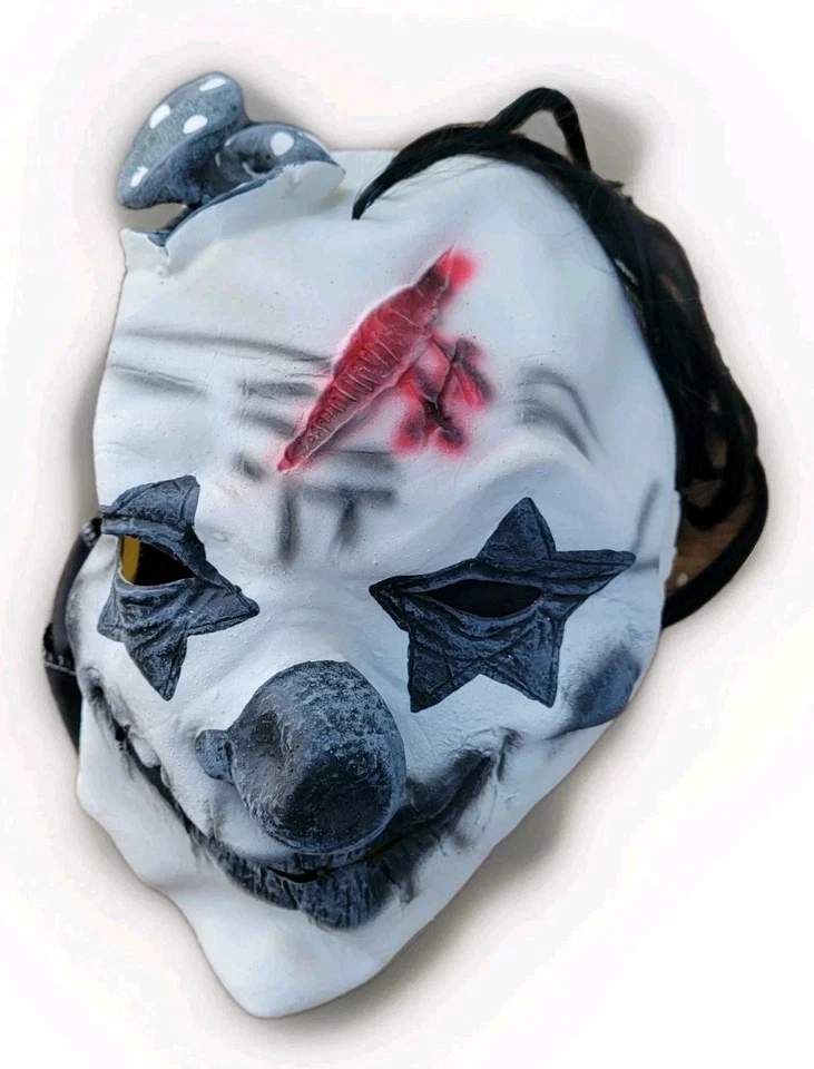 Fun World Boys Child Killer Clown Costume Jumpsuit & Latex Full Mask Large 10-12 - Image 4 of 4