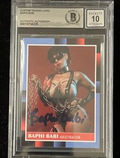 Baphi Babi Signed Custom Trading Card BAS Beckett COA Autograph Grade 10