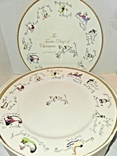 Rosanna Twelve Days Of Christmas Dinner Plates Set Of 4 11" Original Box