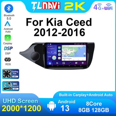For Kia Ceed 2012-2016 LHD Stereo Carplay Car Radio GPS Multimedia Player Screen