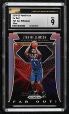 2019-20 Panini Prizm Far Out! Silver Prizm Zion Williamson #24 CSG 9 Mint 7zf