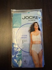 Jockey Elance 100 Cotton Brief Underwear - Women's Size 8 - 3 Pack - New