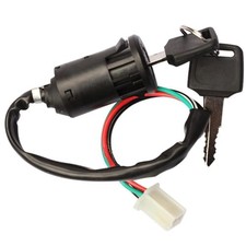 4 Wire Universal Motorcycle ATV Bike Ignition Barrel Key Quad On/Off Switch UK