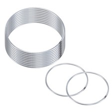 12-Pack Dream Catcher Rings,3.1 Inch Metal Round Shape for DIY Craft Silver