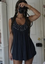 vintage grunge shirt top mit nieten Details