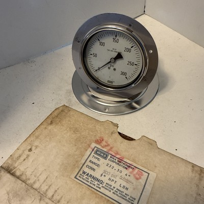 #ad WIKA 232.30 4quot; pressure gauge NOS $38.25