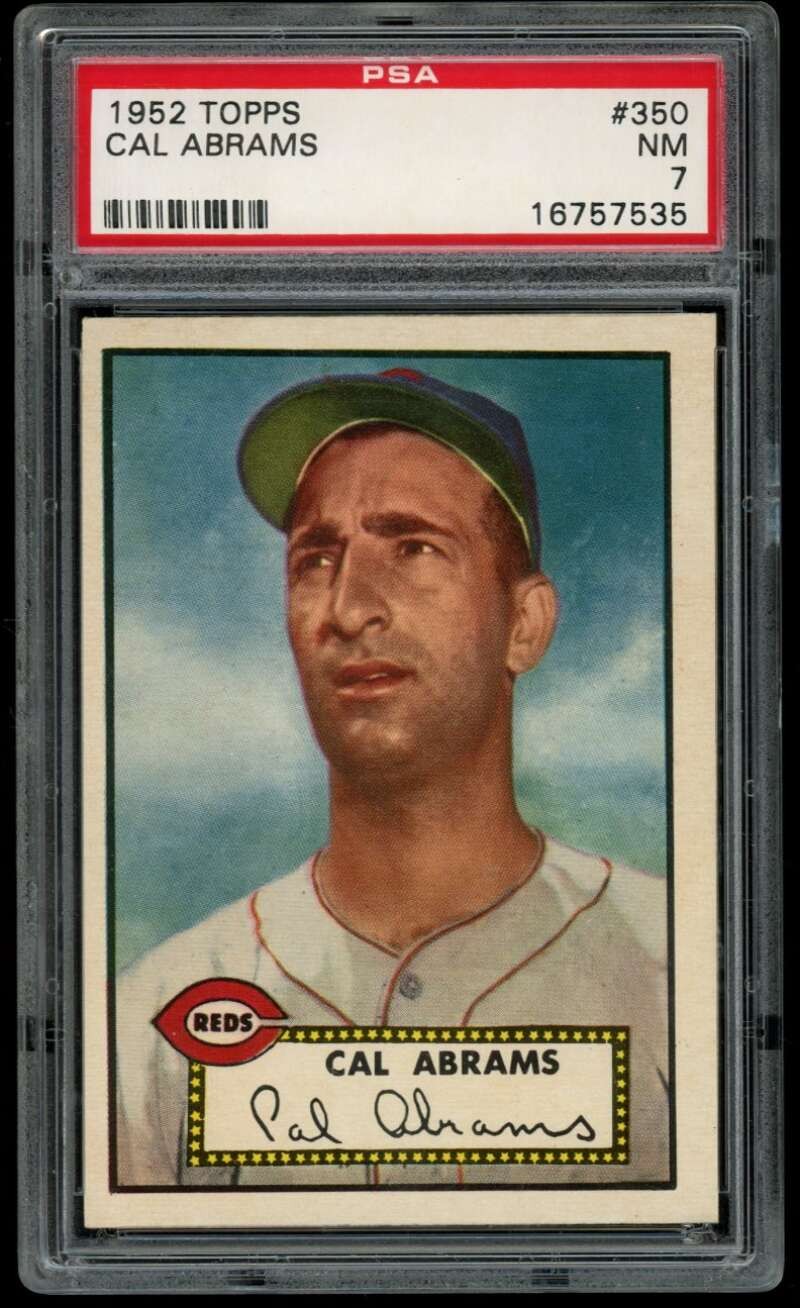 1952 Topps #350 Cal Abrams PSA 7 Cincinnati Reds (7535)