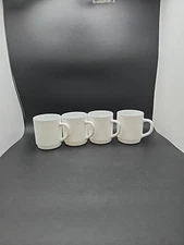 ARCOPAL France Restaurant Ware Stackable Milk Glass White Coffee Cups...