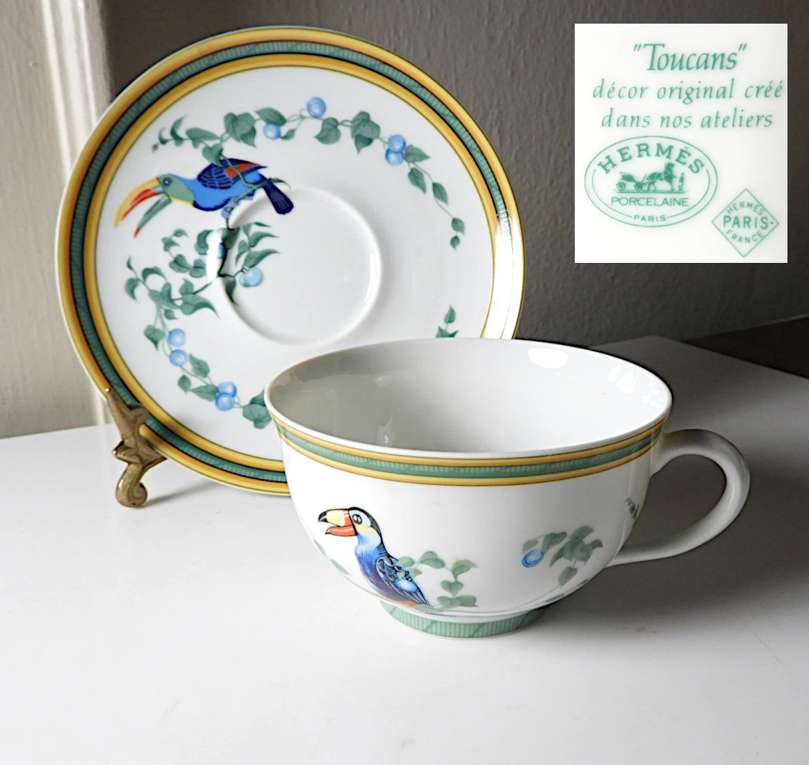 HERMES Toucans デザイン 皿 5枚セット hermes toucan products for HERMES Toucans デザイン 皿 5枚セット hermes toucan products for