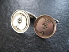 Manschettenknöpfe Silber 925 Georg Jensen Dänemark No 111 mit Box von ca. 1965