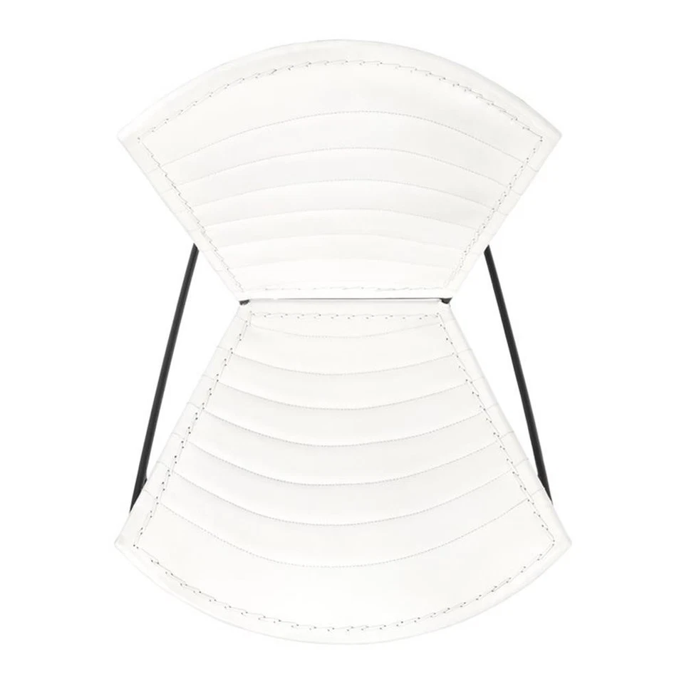 Beaumont Lane Iron & Leather Accent Chair in White - Image 3 of 4