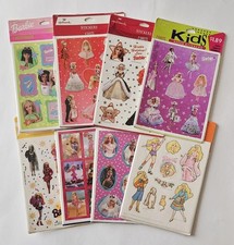 Vtg Hallmark Barbie Doll Stickers LOT Valentines Holiday Glitter Frames Mattel
