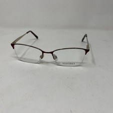 ELLEN TRACY EYEWEAR HAMBURG WINE 50-17-130 Burgundy Gold Flex Hinge 266Q