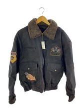 GUESS Leather Jacket Blouson XL BRW 80s Oiled...