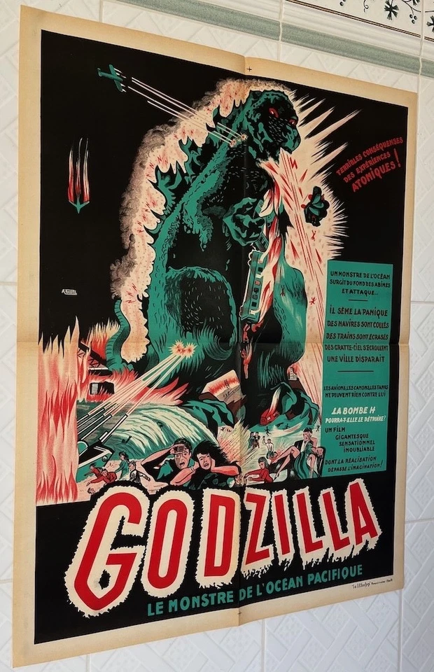 Godzilla (1954) Inoshiro Honda - seltene französische Litho 24x33 - NIEDRIGER PREIS - Bild 2 von 4