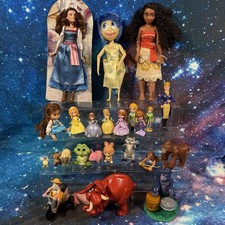 Disney Mixed Toy Bundle Job Lot Of Figures & Dolls Tarzan Beast Moana Inside Out