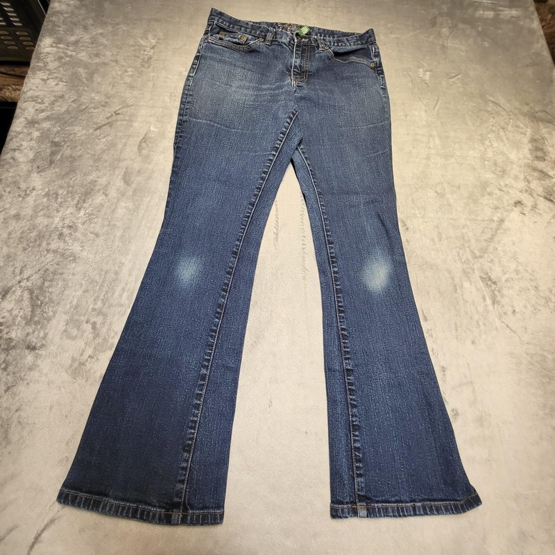 Lauren Jeans Co. Jeans Womens 4 Blue Bootcut Premium Stretch 32 Inseam