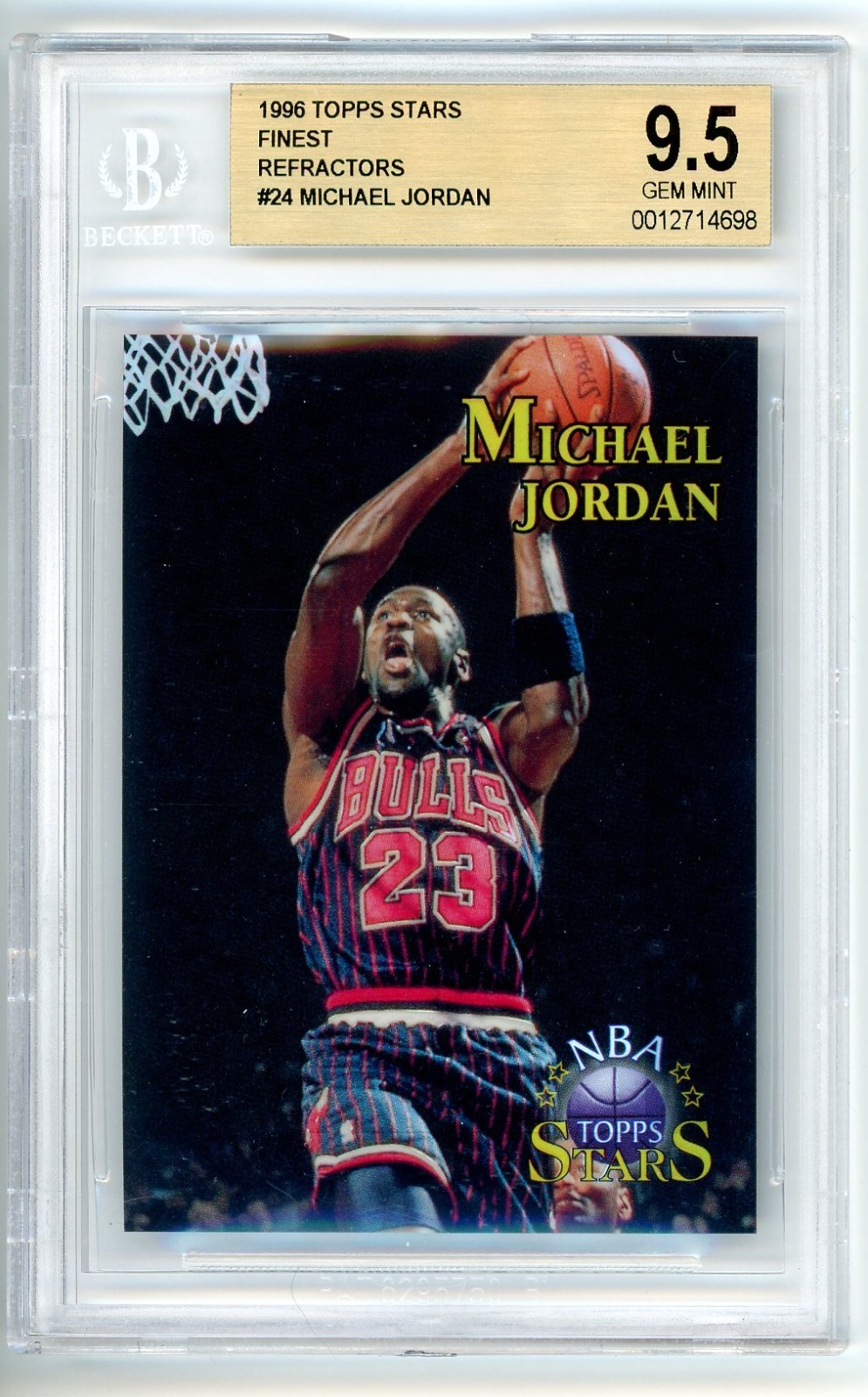 Michael Jordan 1996 Topps Stars Finest Refractor #24 BGS 9.5 Gem Mint