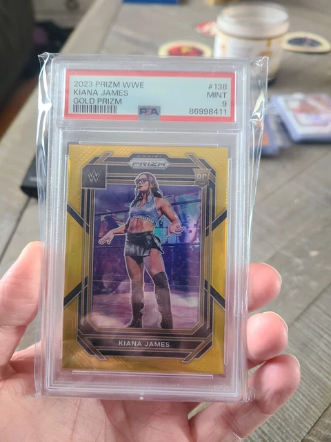 2023 Panini Prizm WWE Gold Prizm Kiana James Rookie /10 PSA 9 NXT
