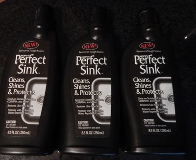 Lot of 3 Bottles Perfect Sink Cleaner and Polish, Restorative, Removes Stains