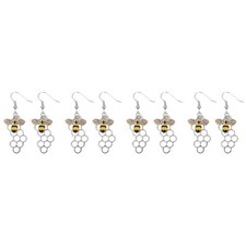 4 Pairs Bee Earings Cute Earrings for Women Jewelry and Honeycomb