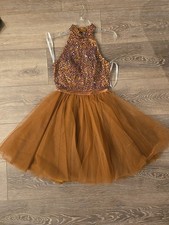 Sherri Hill Prom Dress BROWN Bedazzled Size 6
