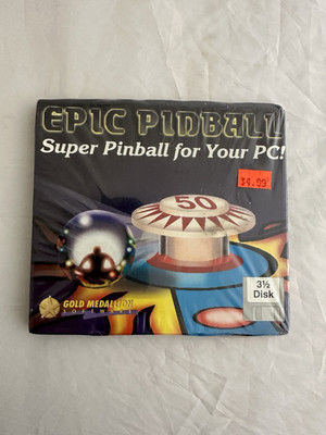 Vintage Epic Pinball for Your PC Computer by Gold Medallion 1993 New