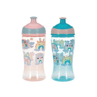 Nuby Super Slurp Trinkflasche - Kein Verschütten Aktiv Kleinkind Schnabeltasse | 360ml / 1...