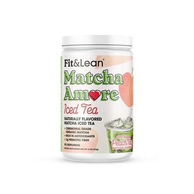 Fit  Lean Matcha Amore Iced Tea, Organic Ceremonial Grade Matcha Green Tea, P...