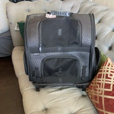 Dog Carrier - Large Black Roller Bag Pet Carrier