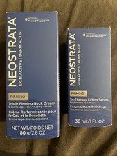 SET- Neostrata 2.8 Oz Firming Neck Cream And 1 Oz Tri Therapy Lifting Serum NIB