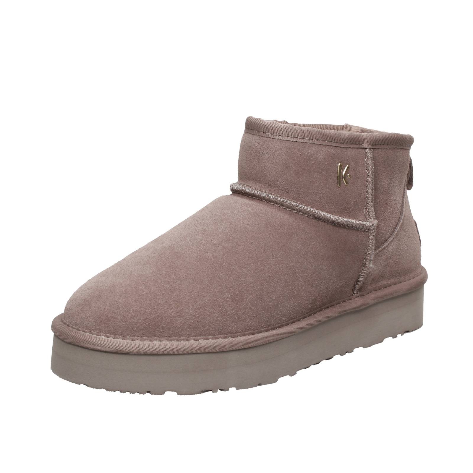 Keys Wildleder Fell Stiefeletten Sand - Größe 39 [26cm] Damenschuhe
