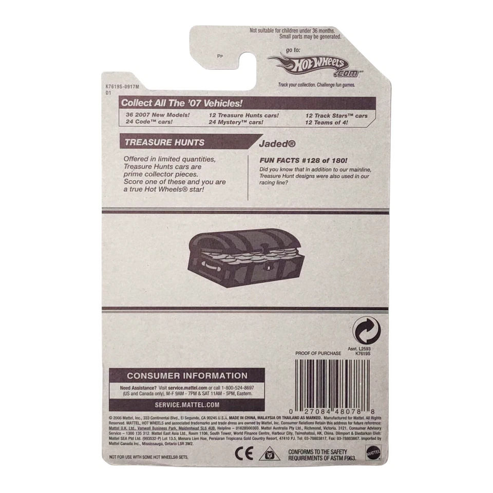 HOT WHEELS Jaded Blue Henry J Super Treasure Hunt STH Trea$ure Hunt$ K7619S 2007 - Image 2 of 2