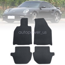 Fits 1997-2006 Porsche 911 996 Replacement Floor Mats Carpet Velour Black New