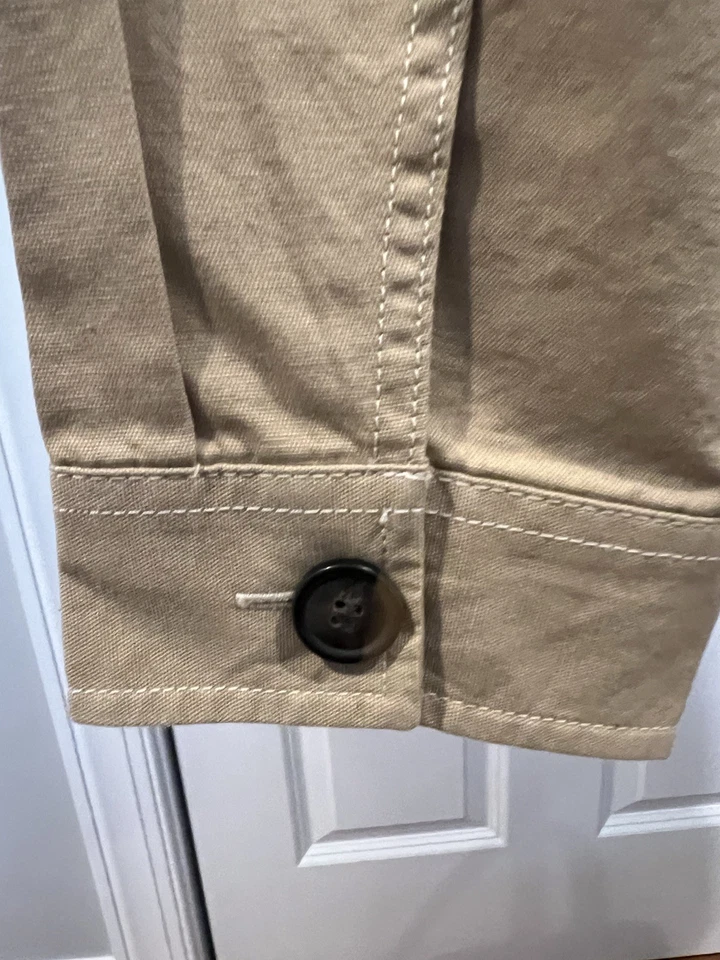 Chaqueta de camionero de lona Scotch & Soda travertino para hombre talla M mediana marrón nueva con etiquetas Foto 4 de 4