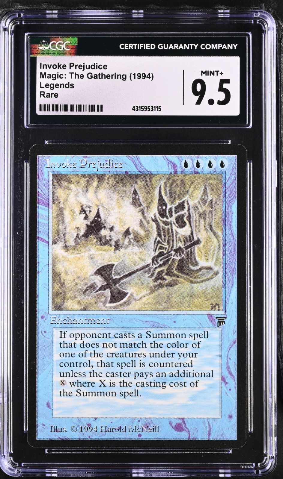 Invoke "Prejudice" (CGC MINT+ 9.5 - POP 1 of 5) - MTG Legends - RareCo
