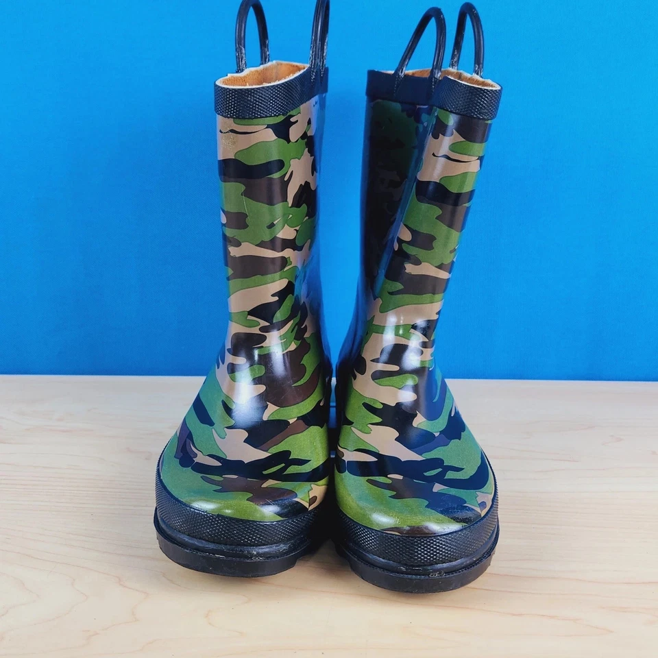 Western Chief Camuflaje Niños Talla 3 Botas de Lluvia Jóvenes Goma Impermeable Unisex Botas Foto 2 de 4