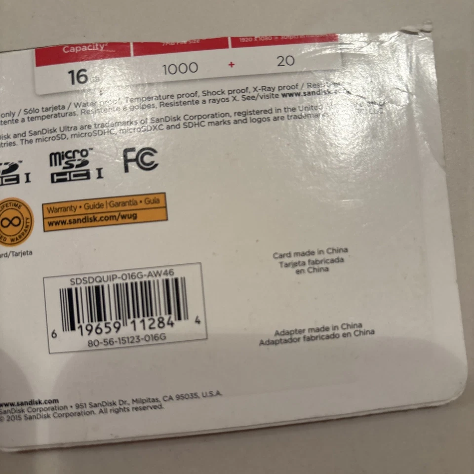 SanDisk MicroSD MicroSDHC MicroSDXC adapter 16GB - Image 3 of 3