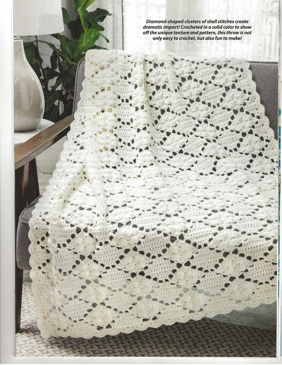 Afghan/ Throw (P126) Vintage crochet pattern