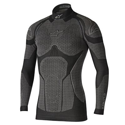 Alpinestars 2025 Ride Tech Top Langarm Winter Base Layer Schwarz Grau MX Quad