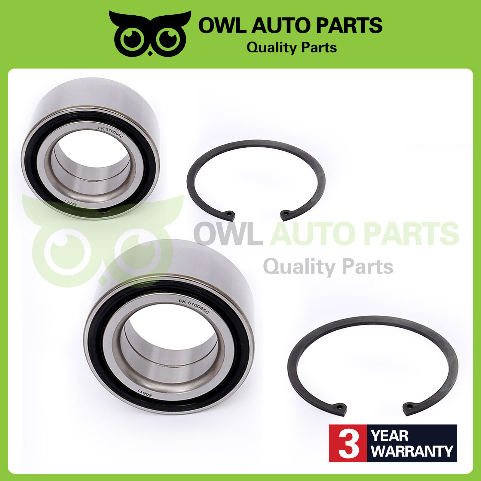 Pair Front Wheel Bearing For specialty shop Accord sale Acura 08-13 Honda Crosstour