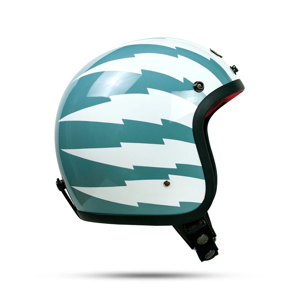 CUSTOM VINTAGE OPENFACE HELMET SLIMHEAD 500TX THUNDER BOBBER CHOPPER MOTORCYCLE - Image 3 of 4