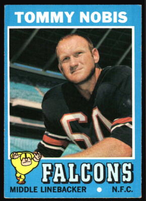 1971 Topps Tommy Nobis    #60 Atlanta Falcons