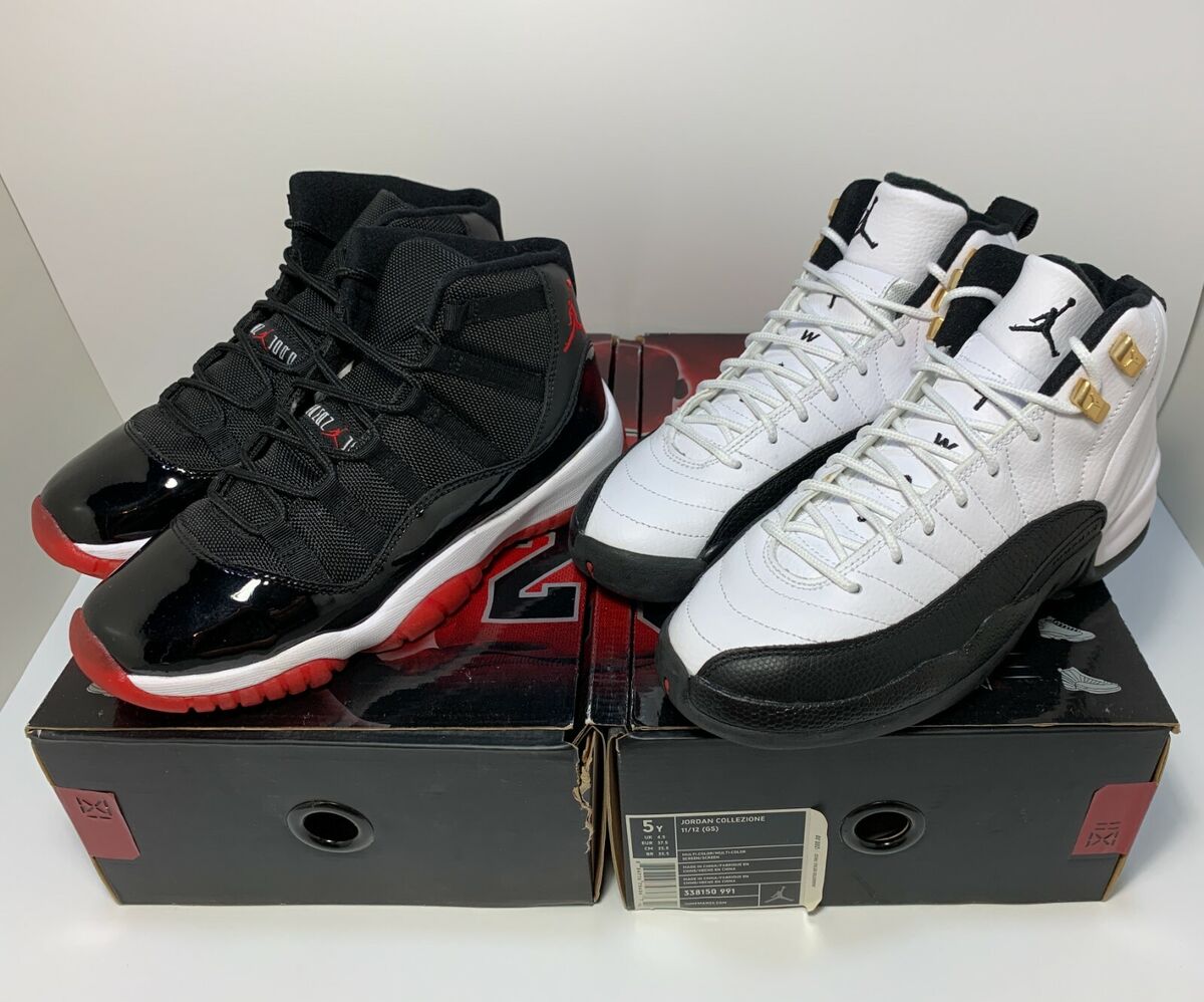 2008 NIKE AIR JORDAN 11 XI 12 XII BRED TAXI SIZE 5Y CDP 2008 NIKE AIR JORDAN 11 XI 12 XII BRED TAXI SIZE 5Y CDP
