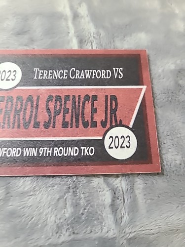 Terence Crawford Vs Errol Spence Card 2023 Vegas - Picture 5 of 7