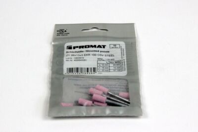 PROMAT ZY 06x13x3 ECR 100 O5V STEEL 10x grinding pin cylinder shape 25x32mm K60