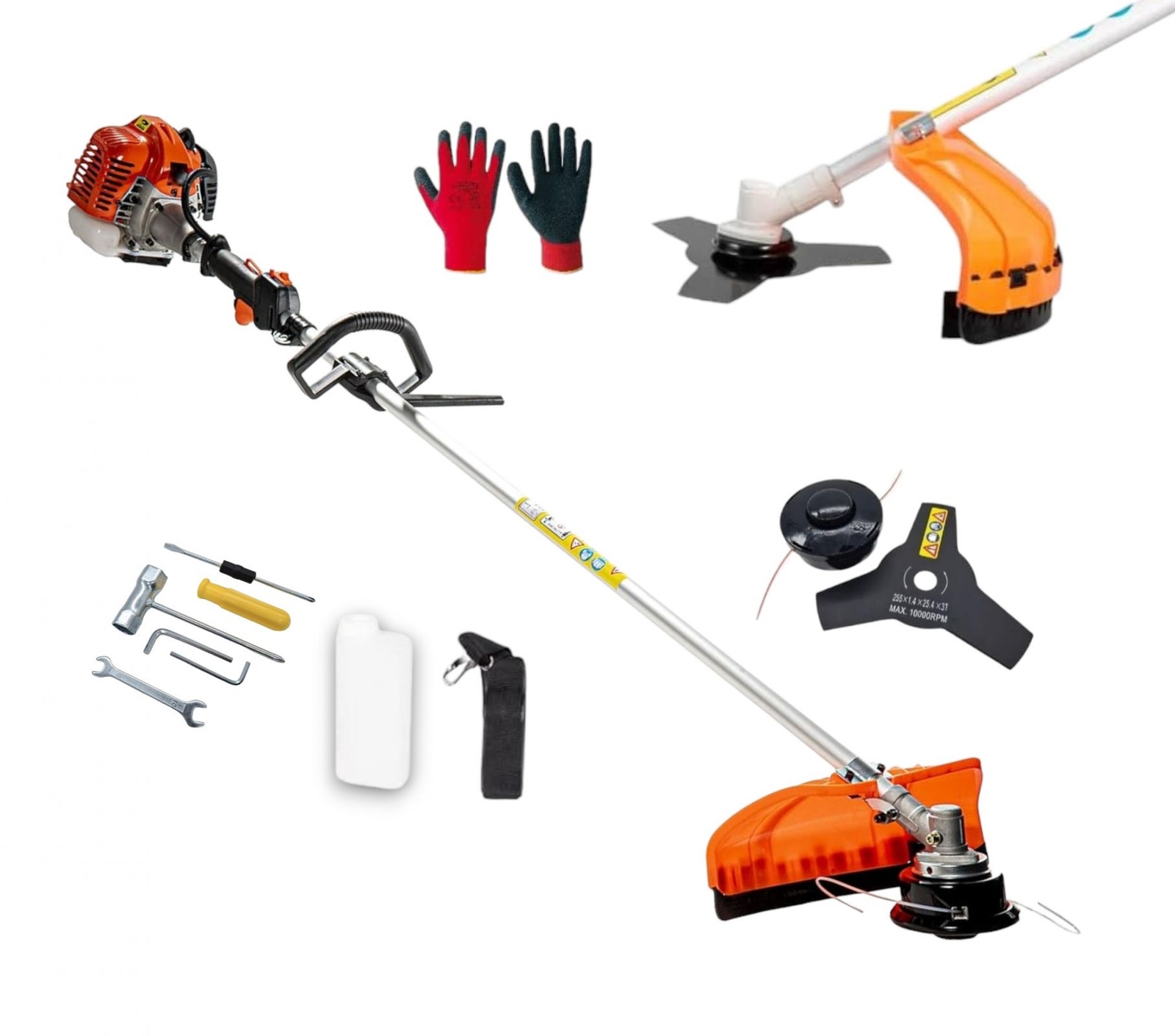 Decespugliatore a Scoppio 52CC 2 Tempi Tagliaerba Rasaerba Tagliabordi 2 in 1