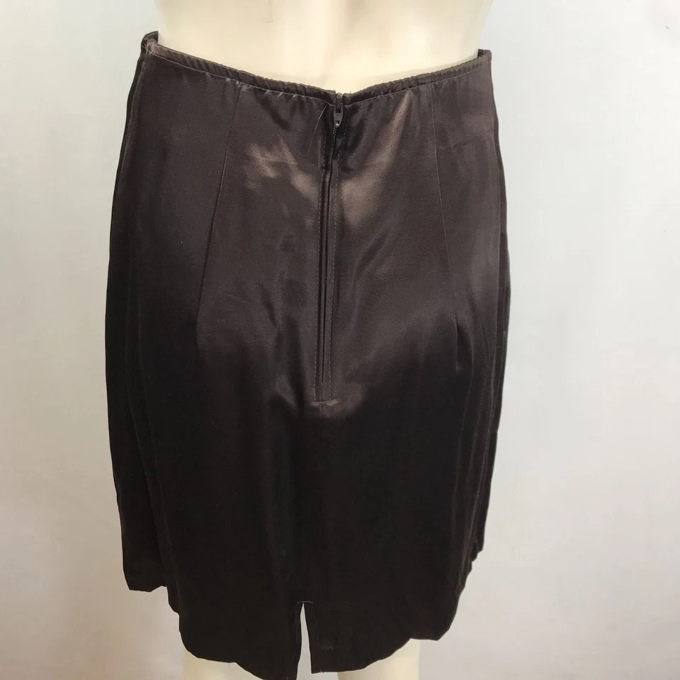 ALL THAT JAZZ - FALDA LÁPIZ MUJER 7/8 - MARRÓN SATINADO AÑOS 90 Y2K Foto 4 de 4