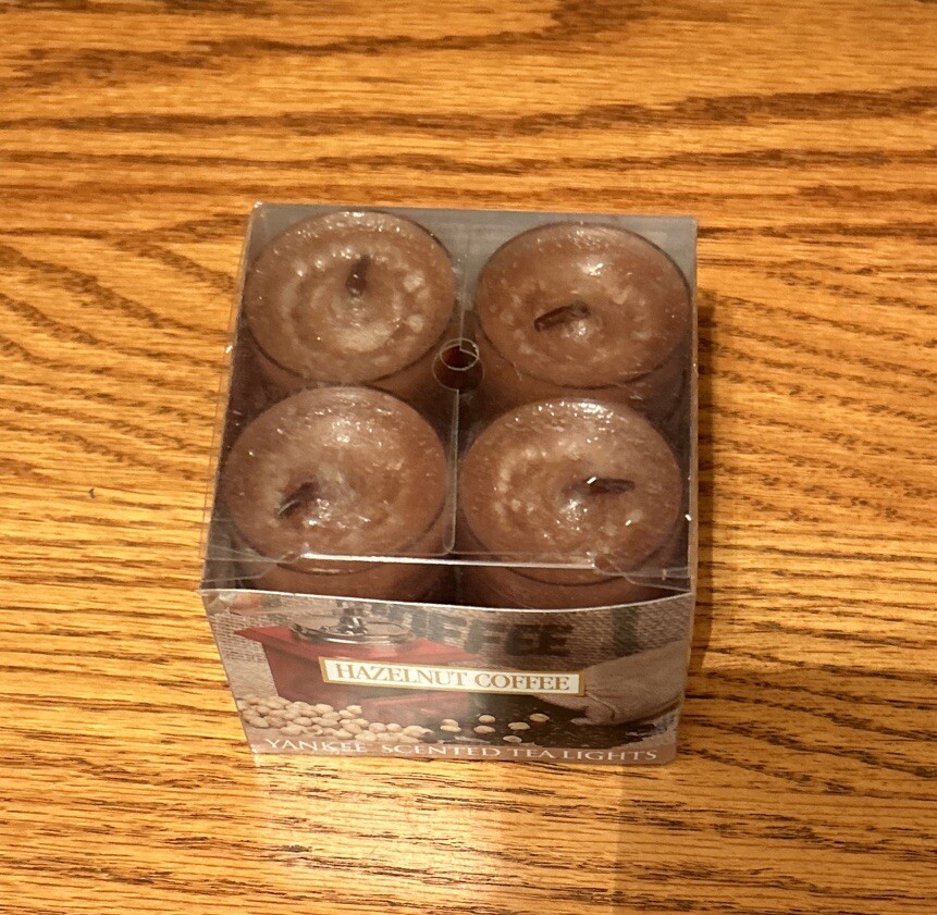 Yankee Candle Hazelnut Coffee Scented Tea Lights Candles Box Of 12