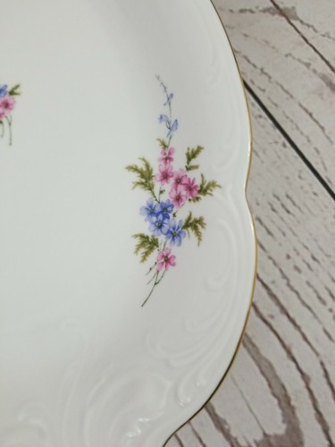 Wawel China Rose Garden Piatto Orlo Oro Made in Poland Vintage Ovale 13X9 - Foto 5 di 12